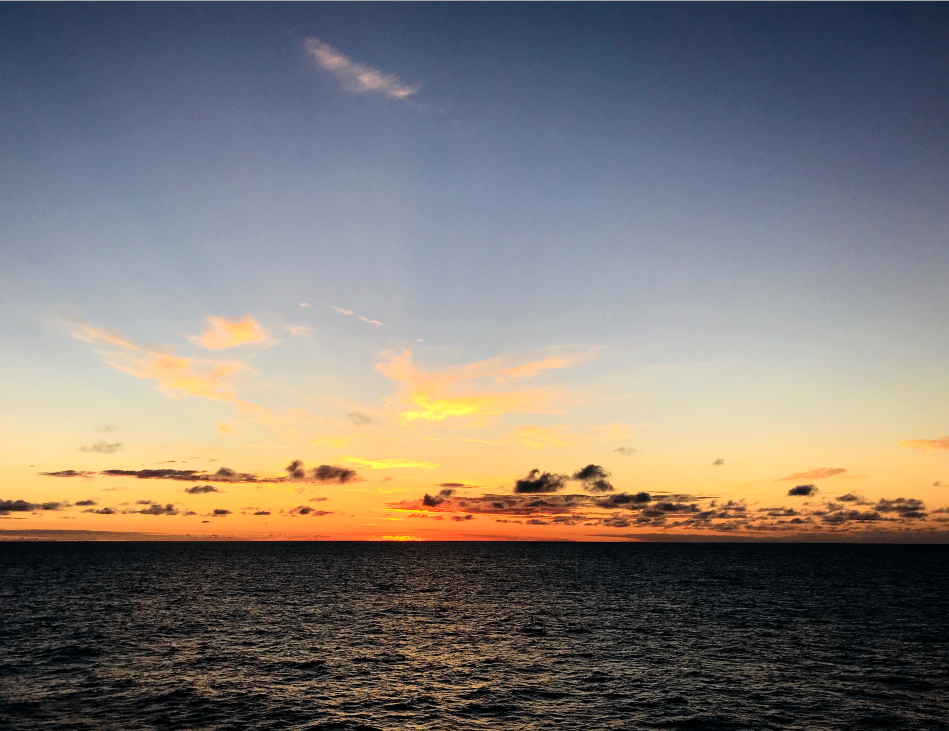 sunset at sea